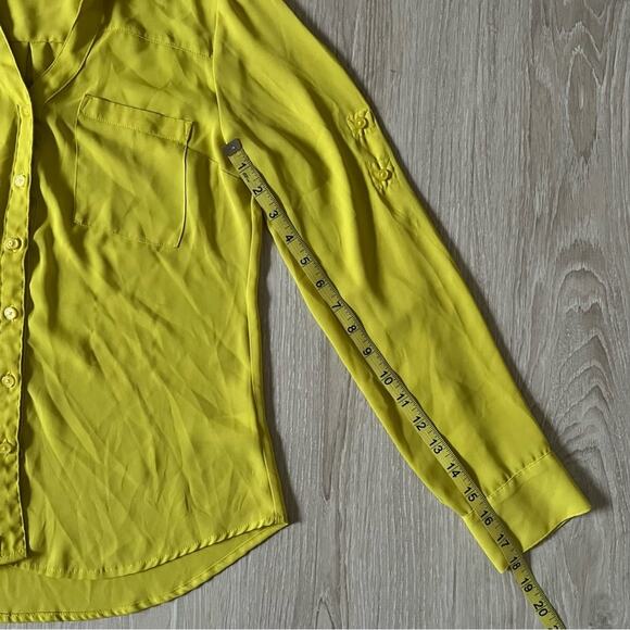 Express chiffon long sleeve button down blouse - Picture 6 of 7